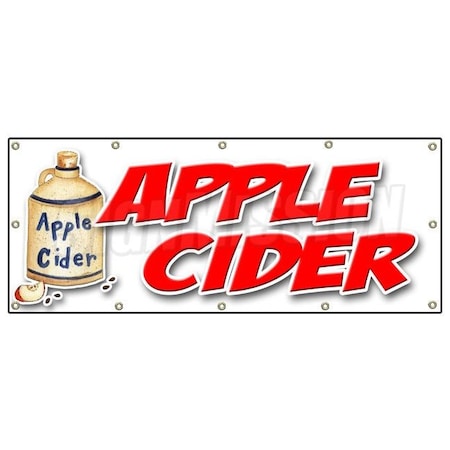 Signmission APPLE CIDER BANNER SIGN fresh orchard produce picked homemade ripe B-120 Apple Cider